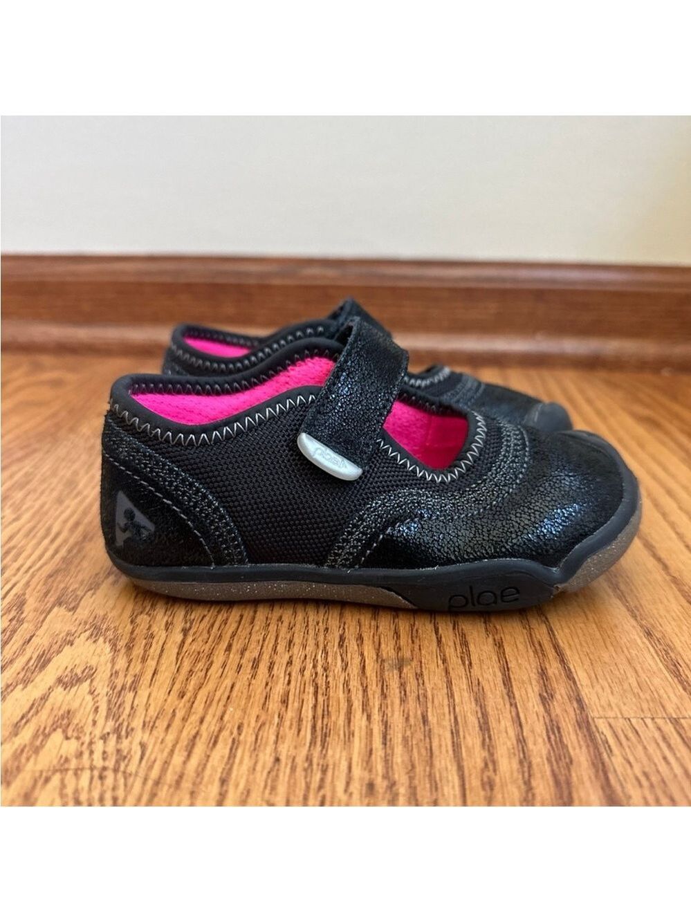 Plae Emme Shoes Girls 8.5 Black Shimmer